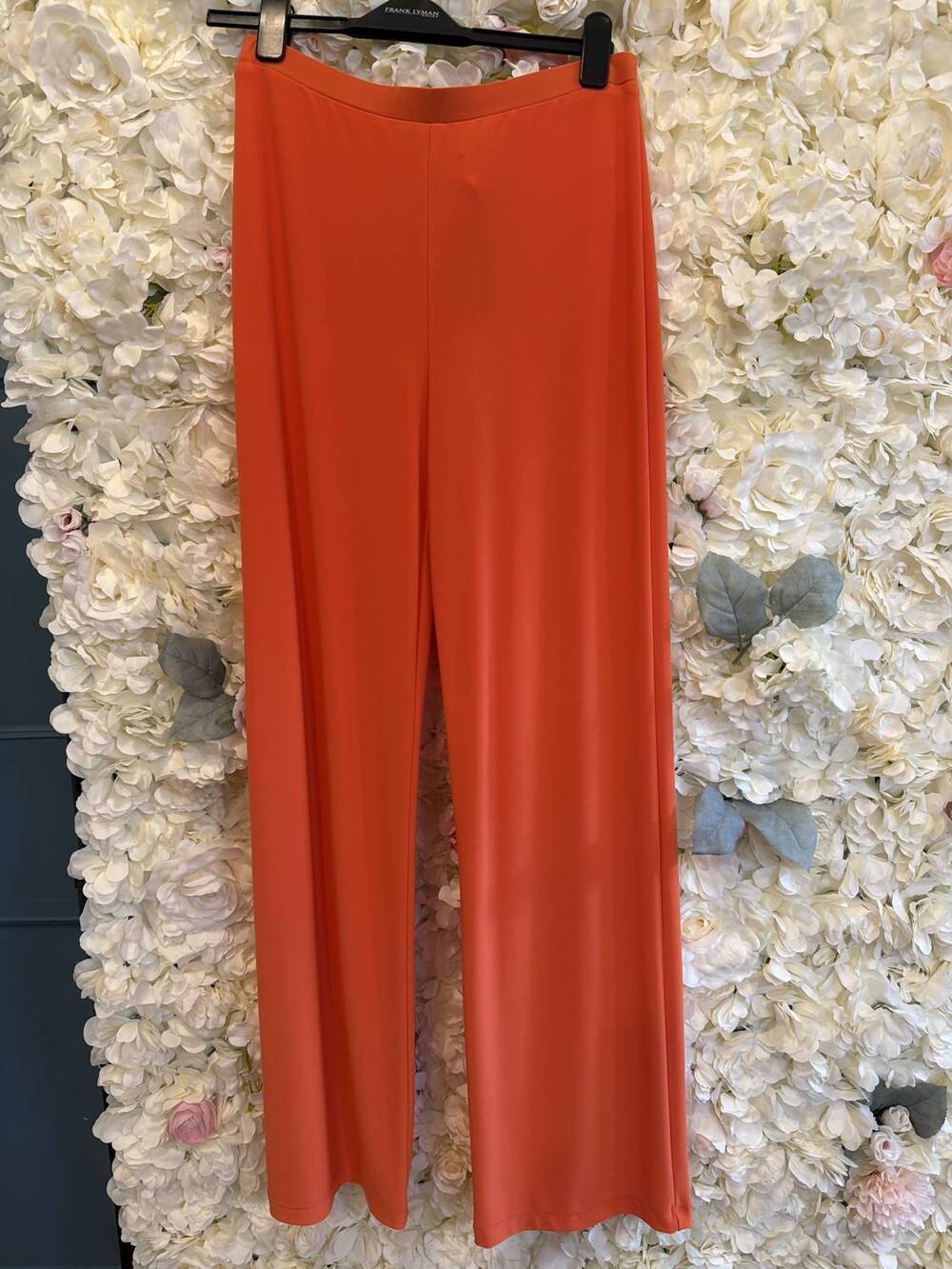 NEW FRANK LYMAN women's wide leg pull-on pants in tangerine